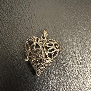 Elegant Silver Heart Pendant